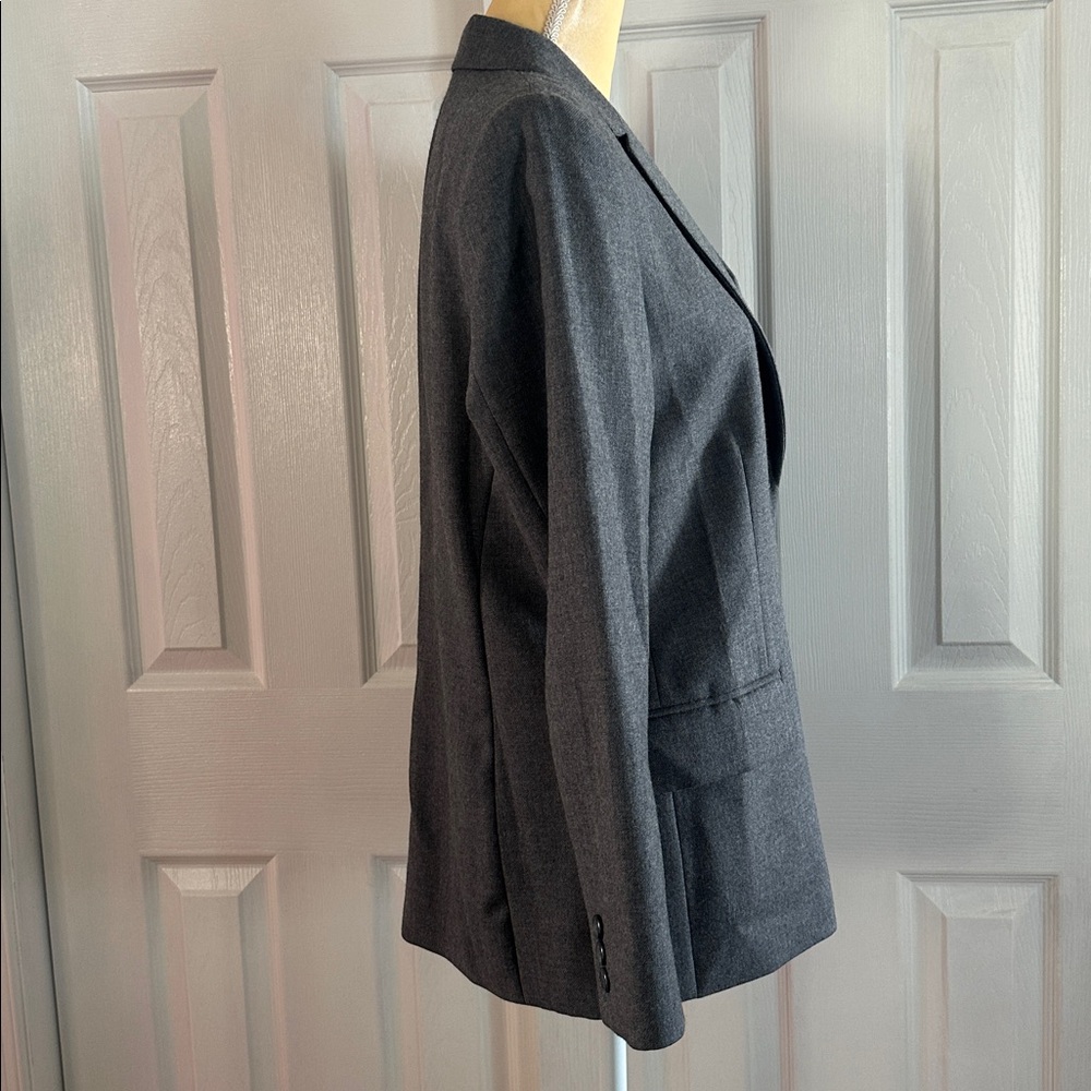 Pendleton Virgin Wool Gray Blazer Jacket Size 8 Petite - Picture 4 of 10
